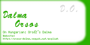 dalma orsos business card